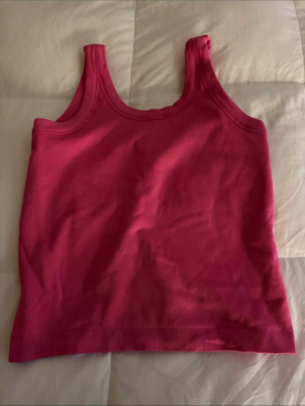 Pink Ribbed Tank Top - kids size xxl/16